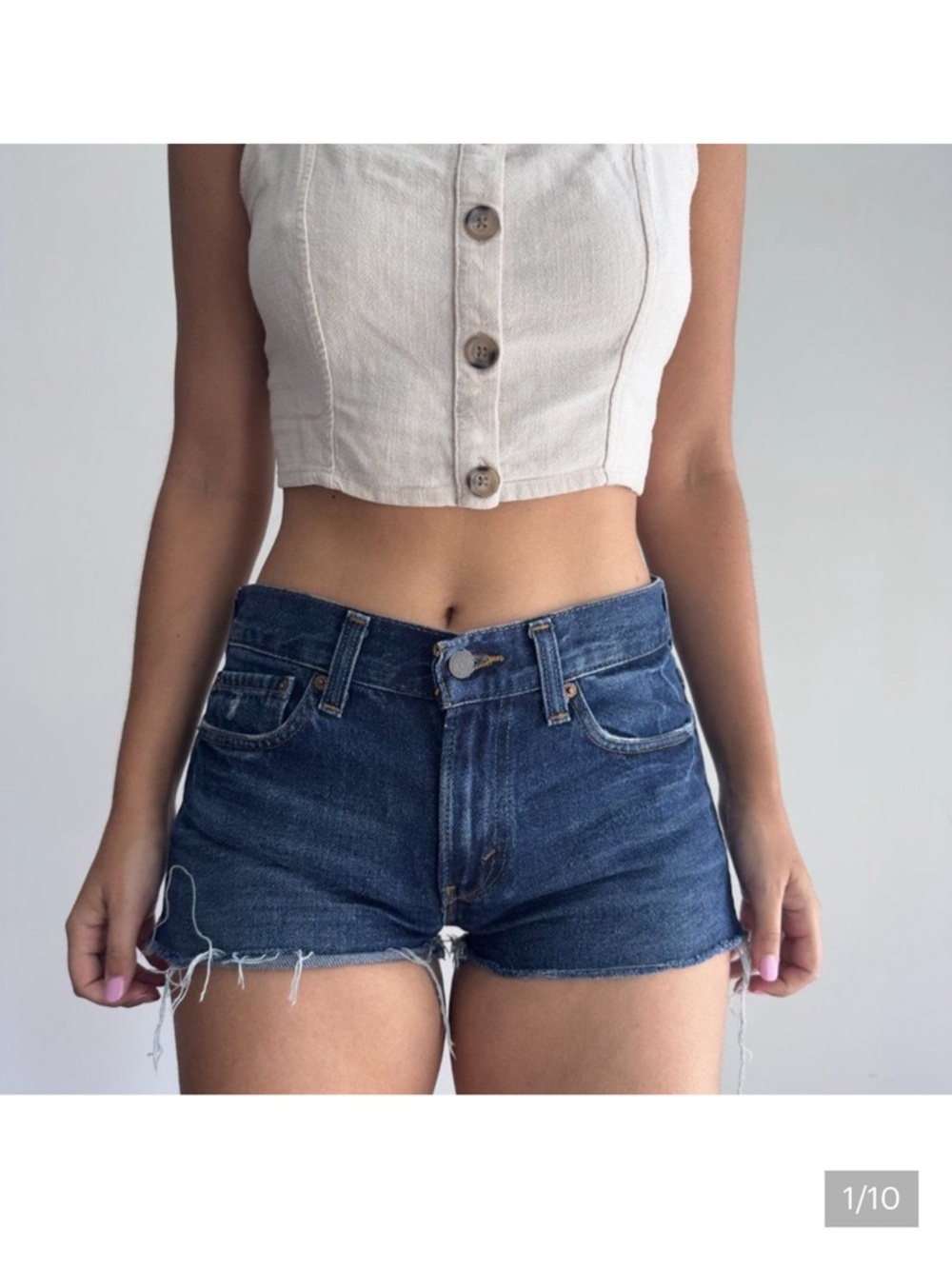 Vintage 511 Levi’s Shorts Denim blue jeans thrufted Levis